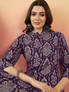 Anouk Ethnic Motifs Printed Mandarin Collar Kurta