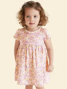 INCLUD Girls Floral Printed Fit & Flare Dress