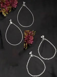 Anouk Set of 2 Silver-Plated Anklets