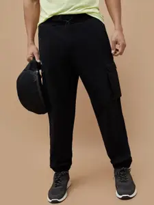 Kappa Men Mid-Rise Relaxed-Fit Cotton Joggers