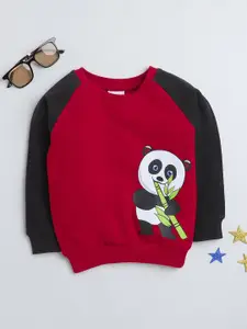 BUMZEE Boys Round Neck Graphic Printed Sweatshirt