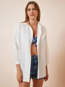 BAESD Women Comfort Regular Fit Solid Spread Collar Cotton Casual Shirt