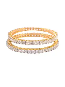 T4 JEWELS American Diamond Bangles Set of 2
