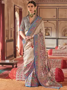elora Women Polka Dot Woven Design Banarasi Saree