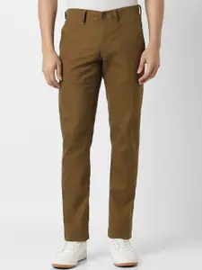 Van Heusen Sport Men Slim Fit Low-Rise Flat-Front Regular Trousers
