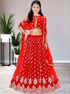 F Plus Fashion Girls Lehenga Choli with Dupatta Set