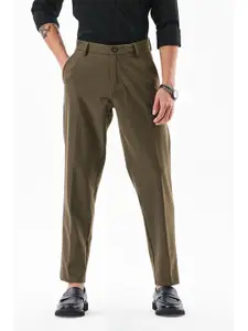 Snitch Men Slim Fit Mid-Rise Trousers