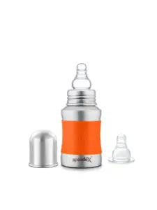 Speedex Orange & Silver-Toned Single Stainless Steel Solid Water Bottle