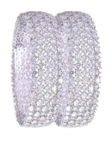 T4 JEWELS American Diamond Bangles - 1 Pair