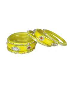 1ST TIME Set of 6 Women Yellow  Bangle