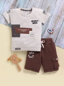 Toonyport Boys Printed Pure Cotton T-shirt with Shorts