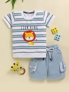 Toonyport Boys Printed Pure Cotton T-shirt with Shorts