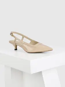 Oroh Raquel Women Slingback Leather Kitten Heel  Mules