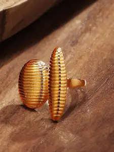 SOHI Gold-Plated  Adjustable Finger Ring