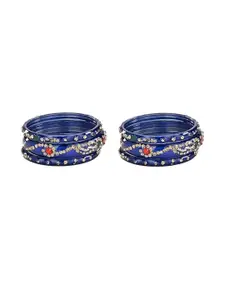 1ST TIME Set of 2 Blue Glass Bangles