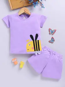 Toonyport Boys Printed Pure Cotton T-shirt with Shorts