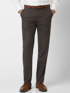 Van Heusen Men Checked Slim Fit Trousers