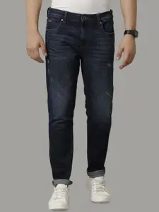 Voi Jeans Men Skinny Fit Mid-Rise Mildly Distressed Light Fade Cotton Jeans