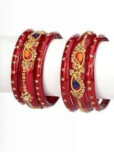 1ST TIME Women Alloy Red Bangle