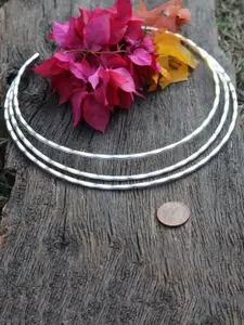 Anouk German Silver Silver-Plated Oxidised Necklace