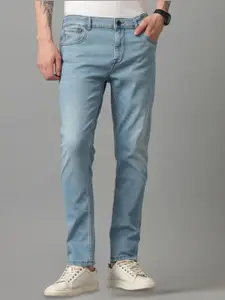 Voi Jeans Men Skinny Fit Mid-Rise Clean Look Light Fade Cotton Stretchable Jeans