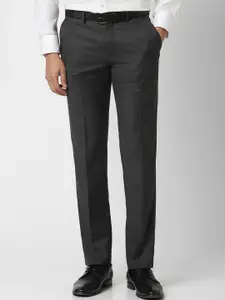 Van Heusen Men Slim Fit Mid-Rise Formal Trousers