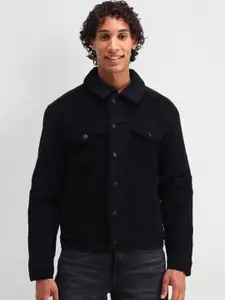 U.S. Polo Assn. Denim Co. Men Slim Fit Corduroy Sherpa Jacket