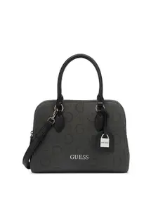 GUESS Printed Coal Bowling Delphine Satchel