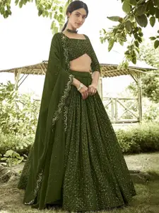 Kedar Fab Embroidered Lehenga & Unstitched Blouse With Dupatta