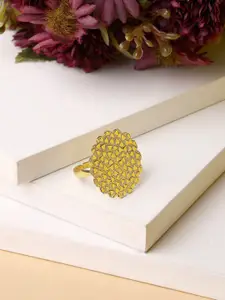 DressBerry Gold-Plated Adjustable Finger Ring