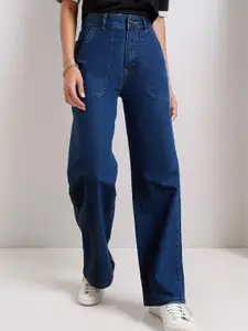 DressBerry Women Classic Wide Leg High-Rise Jeans