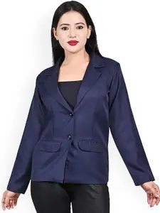 BlueWears Self-Design Tailored-Fit Single-Breasted Formal Blazer