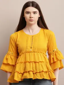 69 FASHION STREET Women Georgette Peplum Top