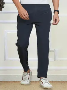 SLF INDIA Men Striped Cotton Mid-Rise Track Pants