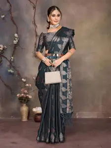 elora Woven Design Zari Satin Banarasi Saree