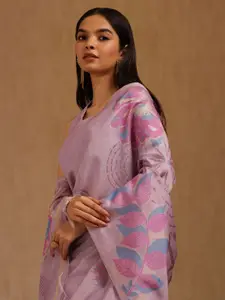 Soch Woven Design Silk Blend Tussar Saree