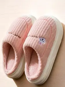 WOLVESDEN Women Self Design Room Slippers Flip Flops