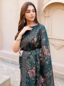 Soch Floral Printed Zari Saree