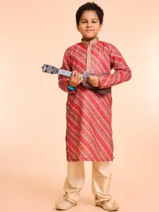 Manyavar Boys Floral Printed Kurta with Pyjama