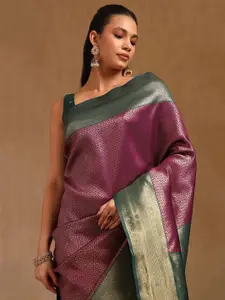 Soch Woven Design Zari Silk Blend Saree