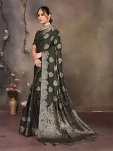 elora Ethnic Motifs Woven Design Zari Satin Banarasi Saree