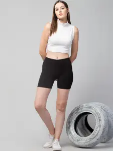 UllasPemium Pack Of 2 Women Skinny Fit Cycling Sports Shorts