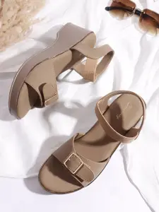 CHINRAAG Women High-Top Platform Sandals