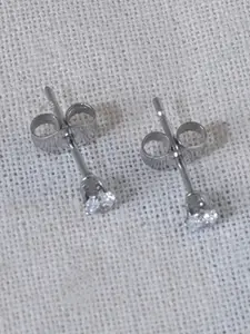 Niska Stainless Steel Gold Plated Artificial Stones Studded Contemporary Studs