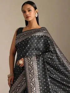 Soch Ethnic Motifs Woven Design Zari Tussar Saree