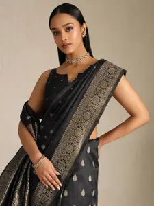 Soch Ethnic Motifs Woven Design Zari Tussar Saree with Blouse Piece