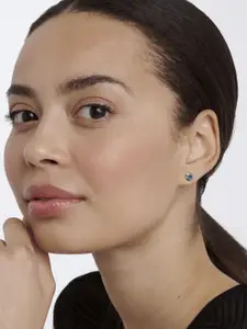 Ted Baker Silver-Plated Crystals Studded Geometric Studs