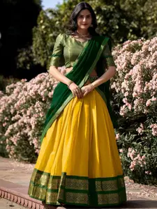 BAESD Semi-Stitched Lehenga & Unstitched Blouse With Dupatta