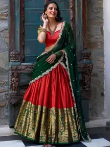 BAESD Semi-Stitched Lehenga & Unstitched Blouse With Dupatta