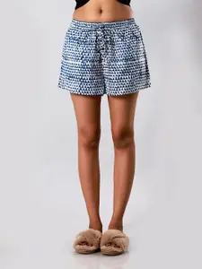 ETC Women Printed Pure Cotton Lounge Shorts